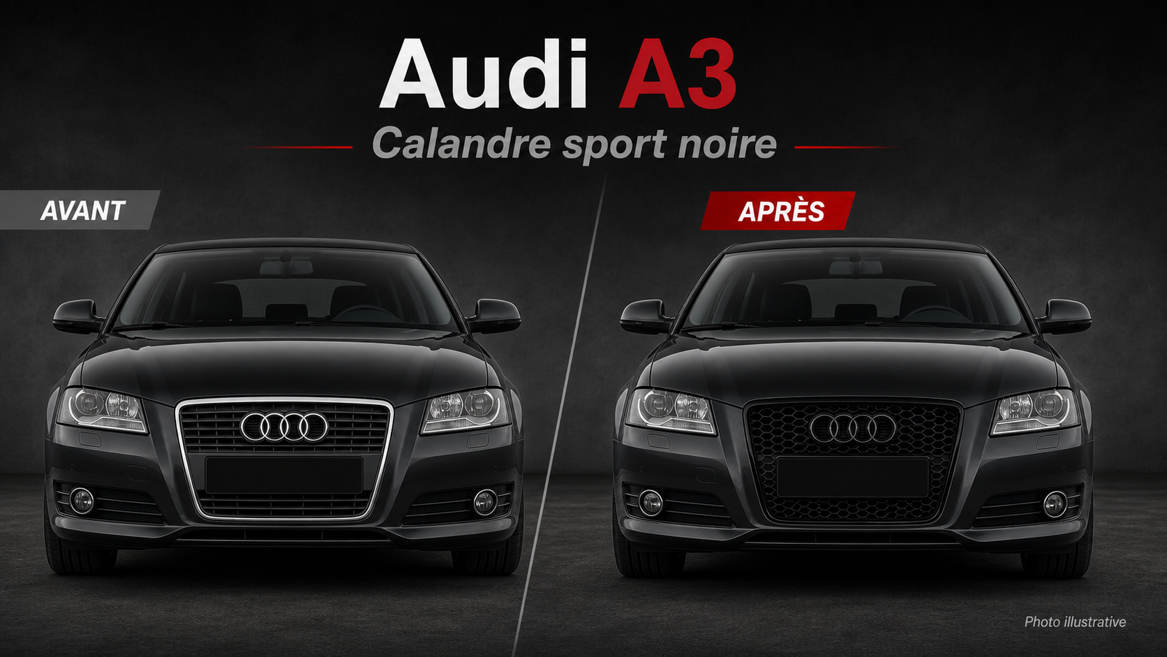Audi A3 calandre sport noire German Tuning