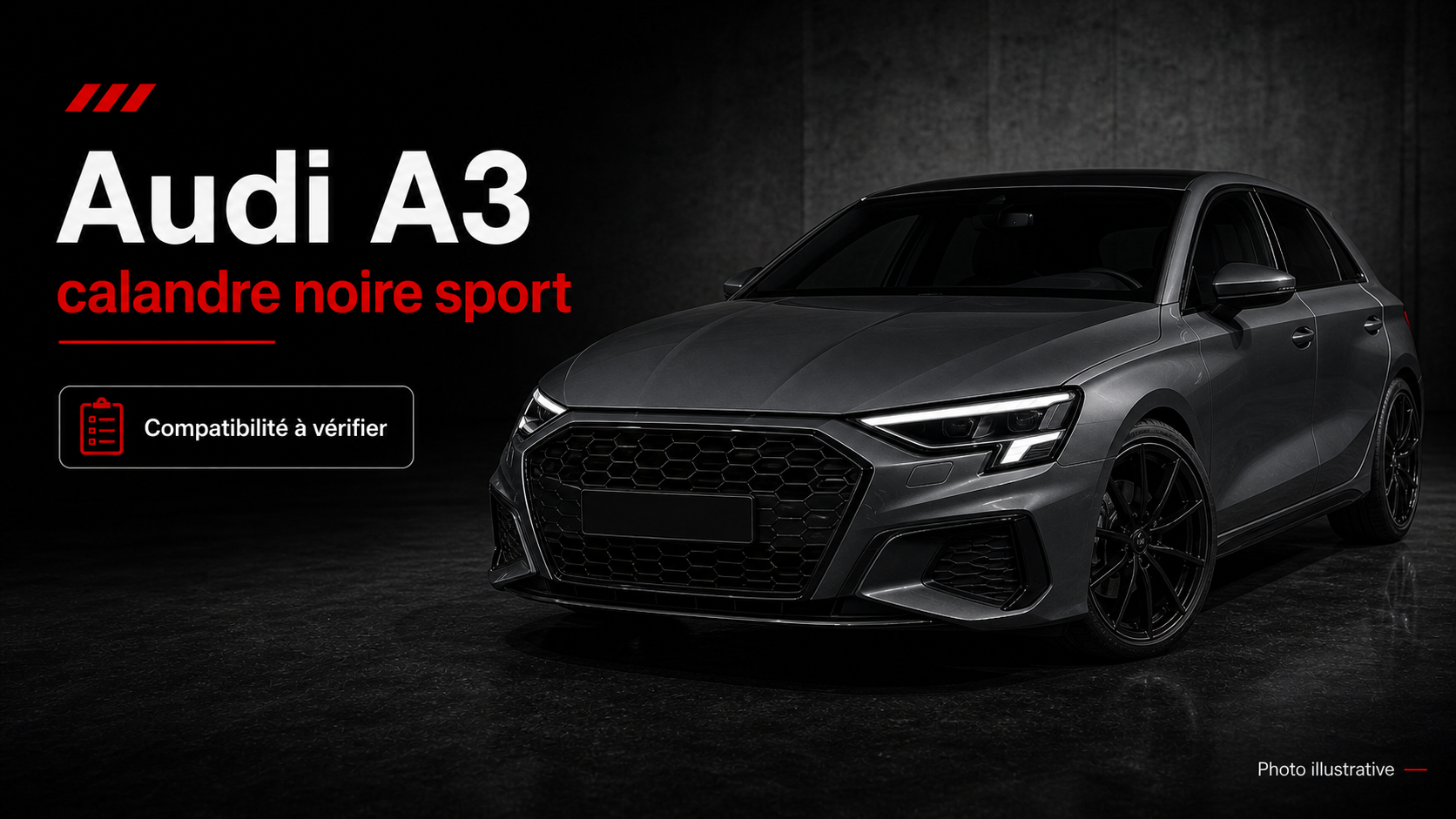 Audi A3 calandre noire sport German Tuning