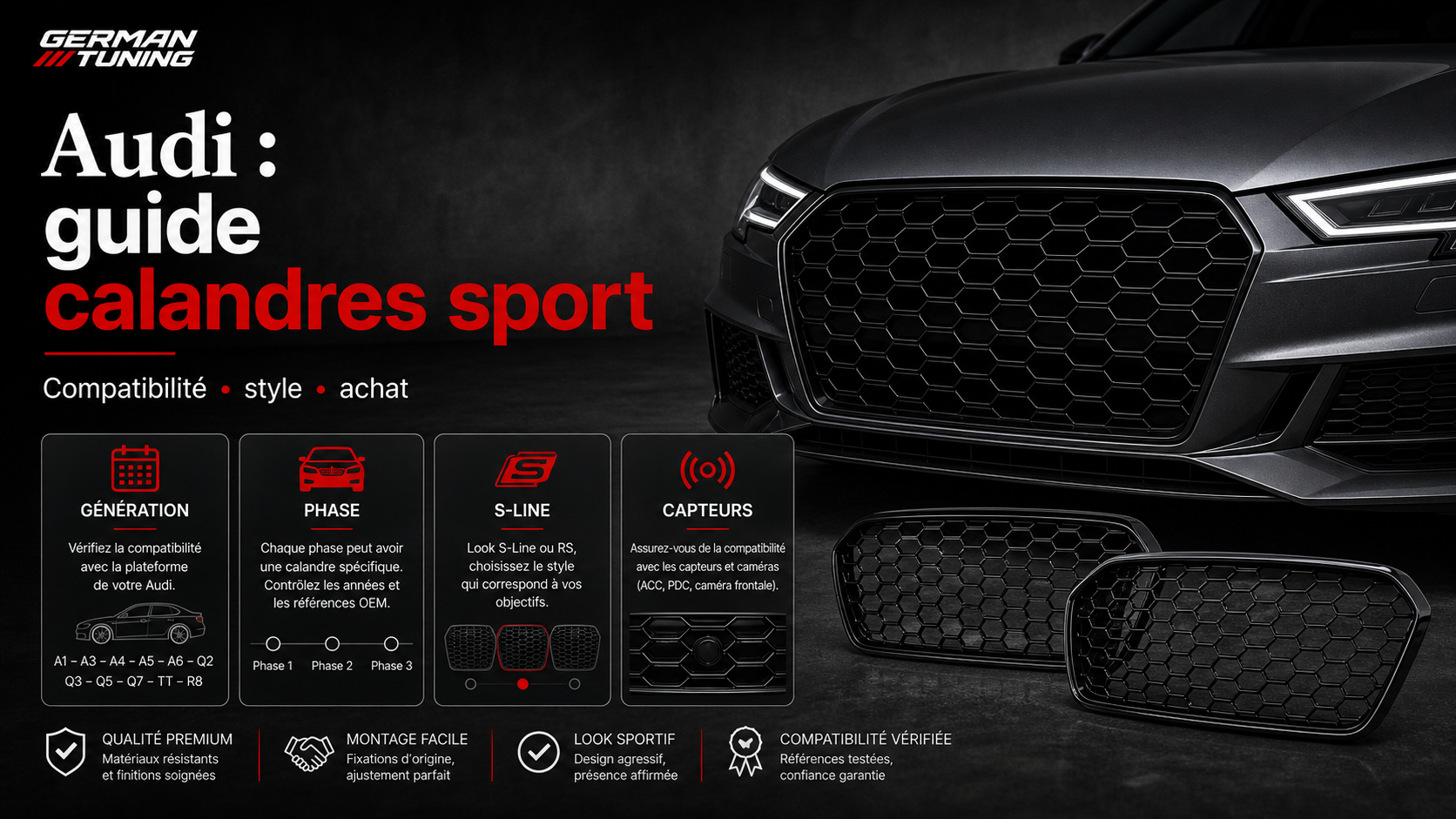 Audi : guide d’achat calandres sport German Tuning