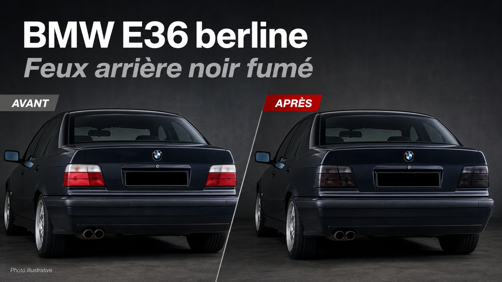 Comment monter des feux arrière fumés BMW E36 berline ?