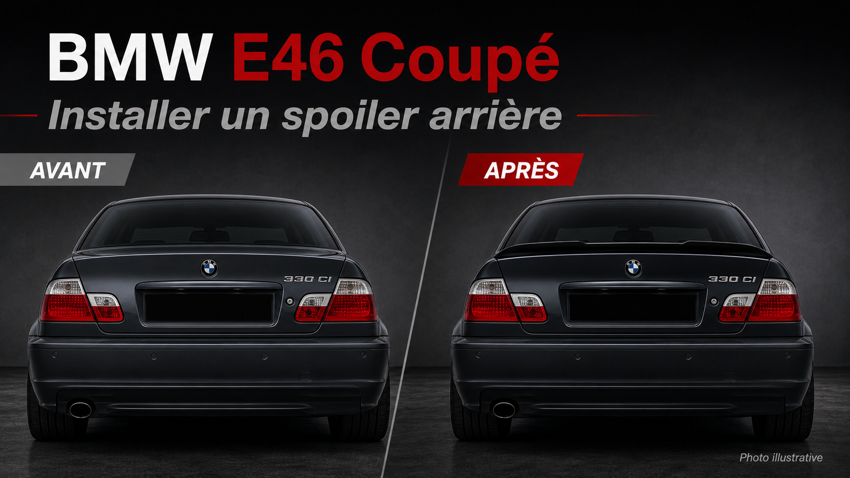 Comment installer un spoiler BMW E46 Coupé ?