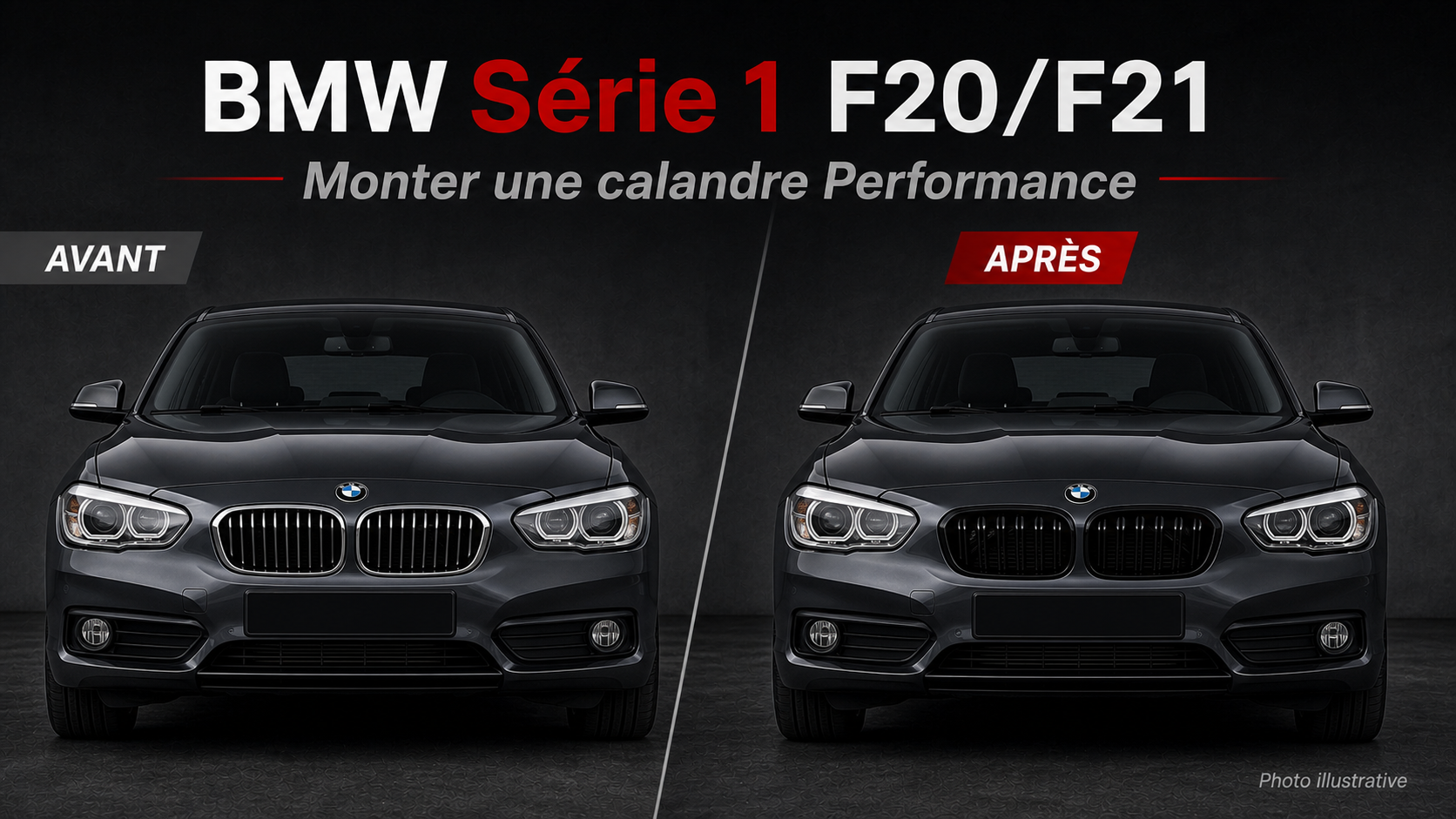 BMW Série 1 F20 F21 montage calandre Performance German Tuning
