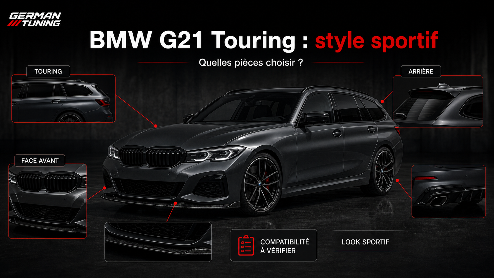 BMW G21 Touring style sportif avec pièces avant et arrière German Tuning