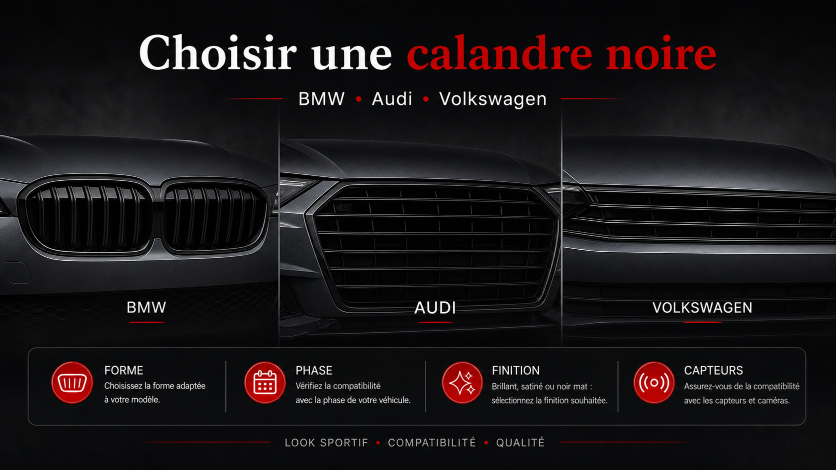 Choisir une calandre noire BMW Audi Volkswagen German Tuning