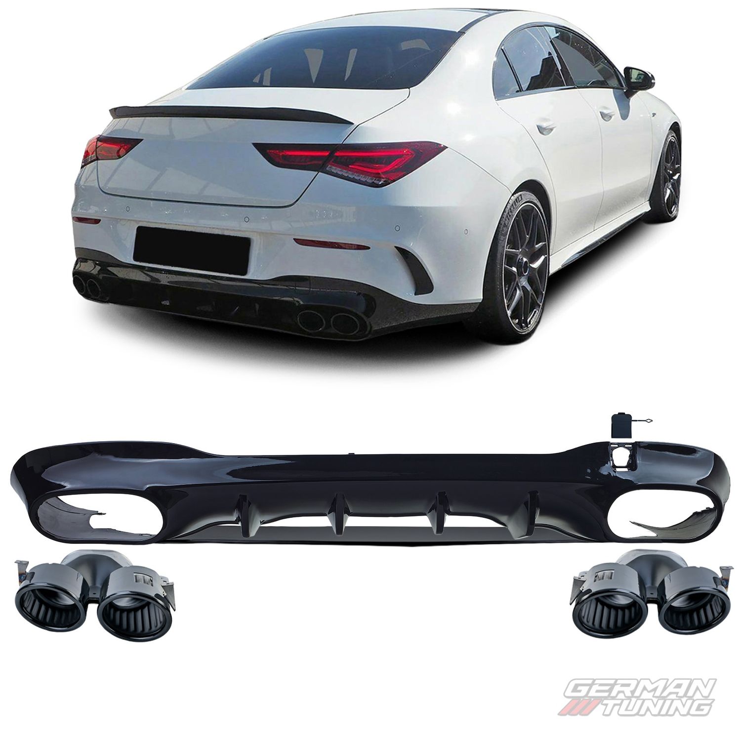 Diffuseur arrière sport Mercedes CLA C118 X118 German Tuning