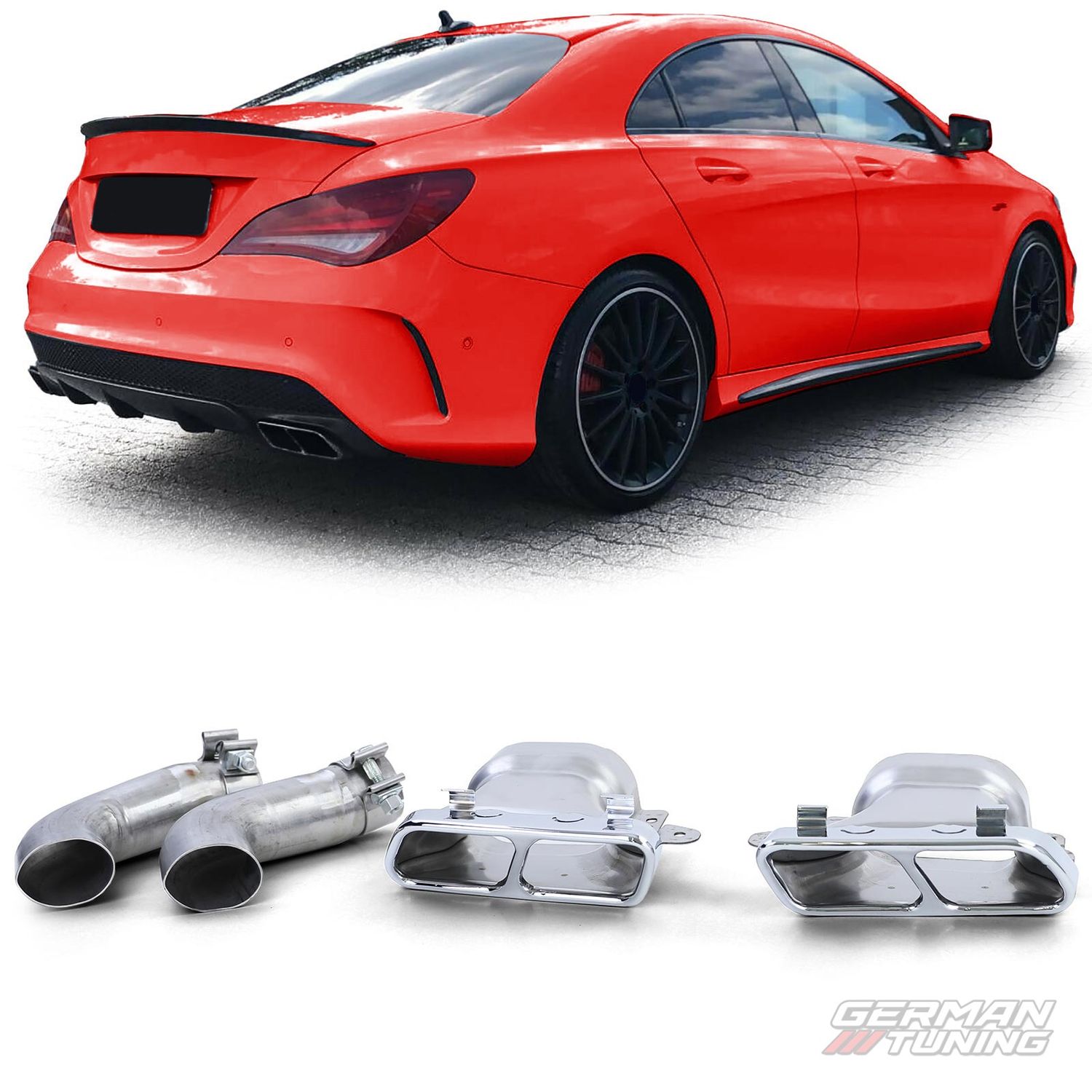 Embout échappement sport Mercedes C117 X117 German Tuning