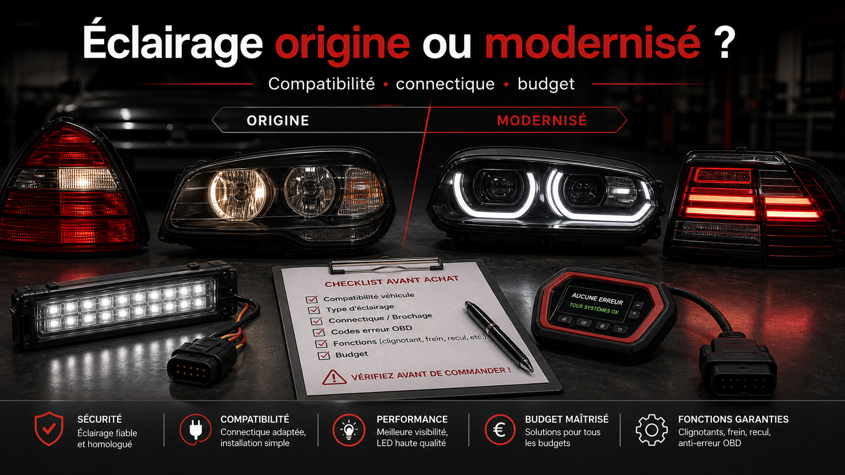 Éclairage origine ou modernisé que vérifier avant achat German Tuning