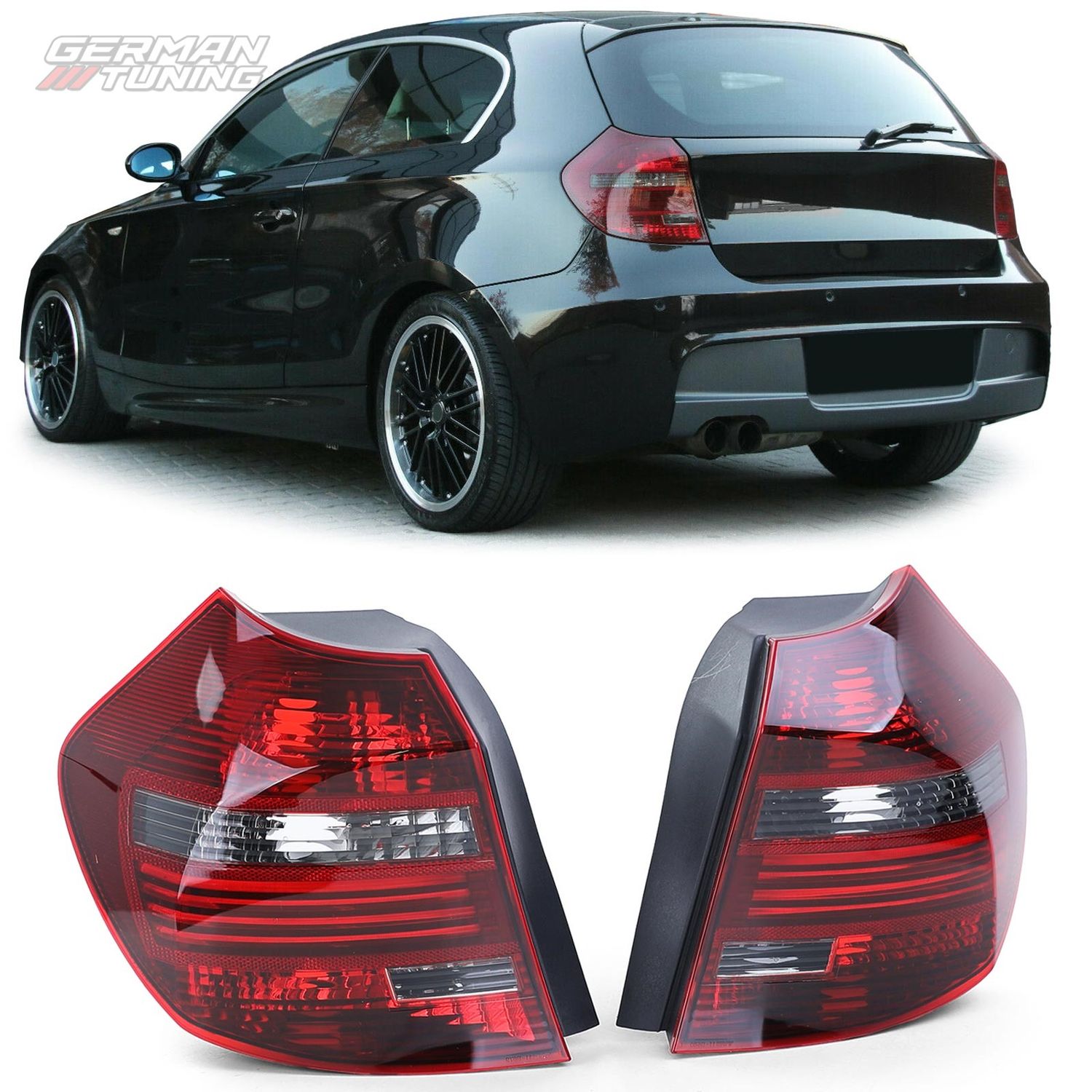 Feux arrière LED noir fumé pour BMW Série 1 E81 E87 2007-2012 German Tuning