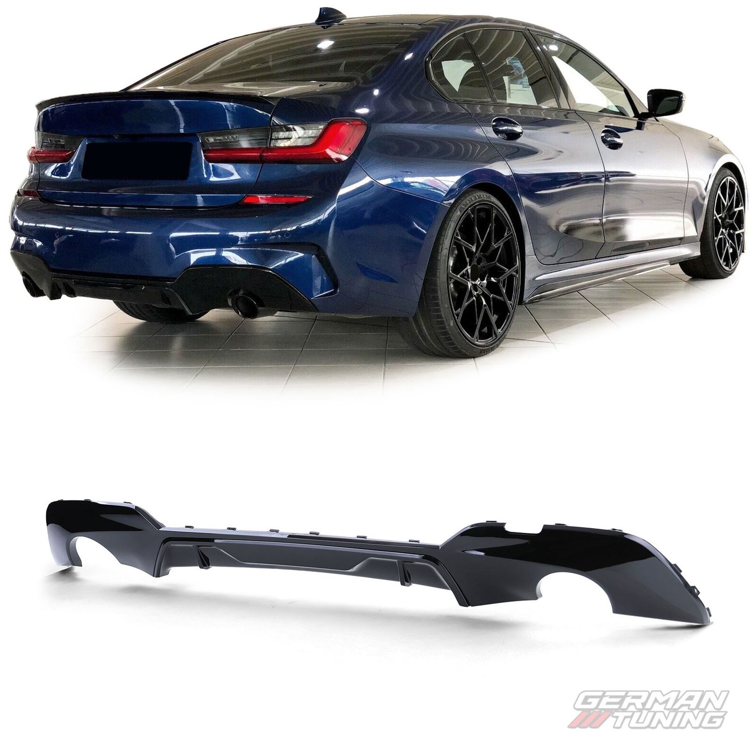 Diffuseur arrière Performance noir brillant BMW G20 G21 German Tuning