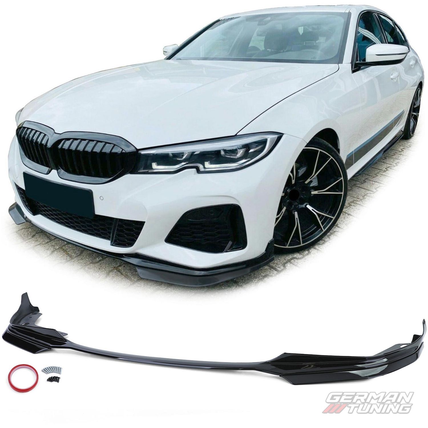 Lame avant Performance noir brillant BMW G20 G21 German Tuning