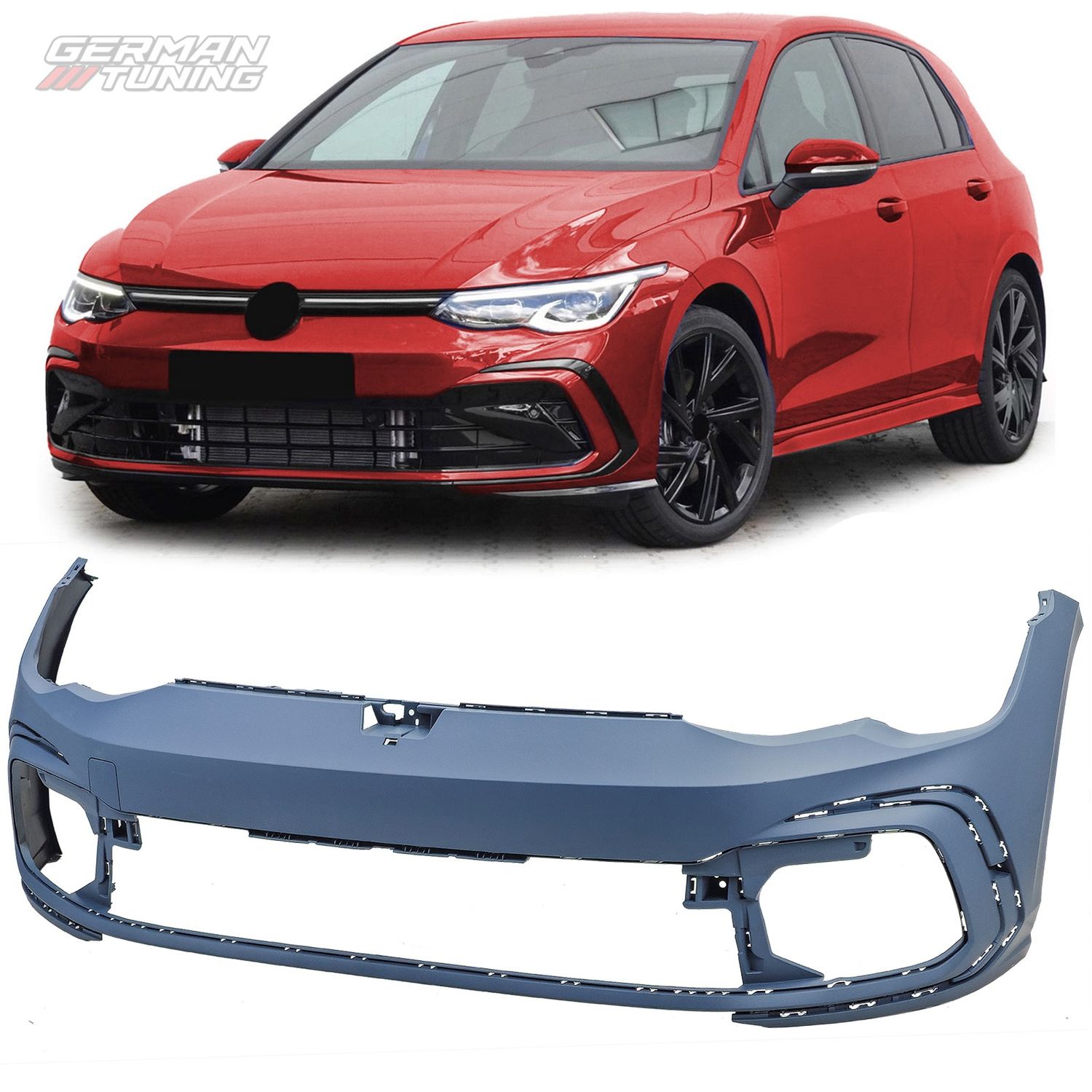 Pare-chocs avant apprêté pour VW Golf 8 GTI GTD R-Line German Tuning