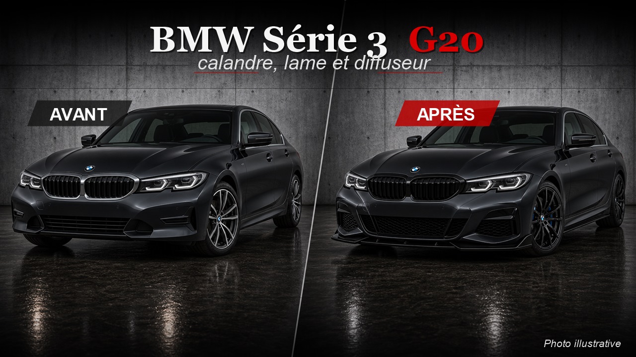 BMW G20 : calandre, lame et diffuseur à associer