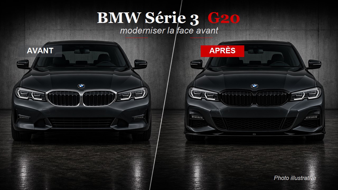 BMW G20 avant apres face avant German Tuning