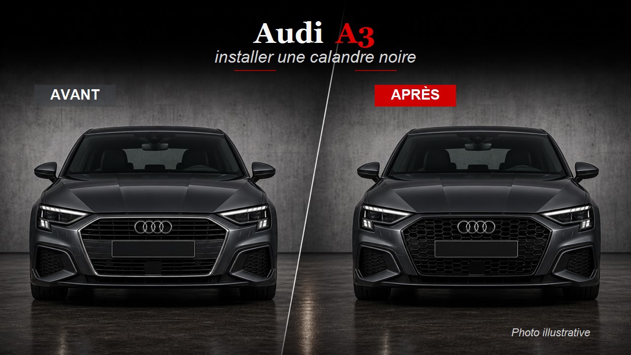 Calandre Audi A3 noir sport : guide compatibilité et achat