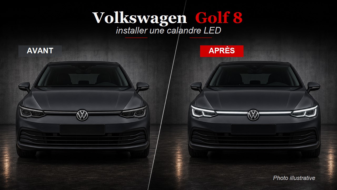 Calandre avant LED Volkswagen Golf 8 : guide compatibilité