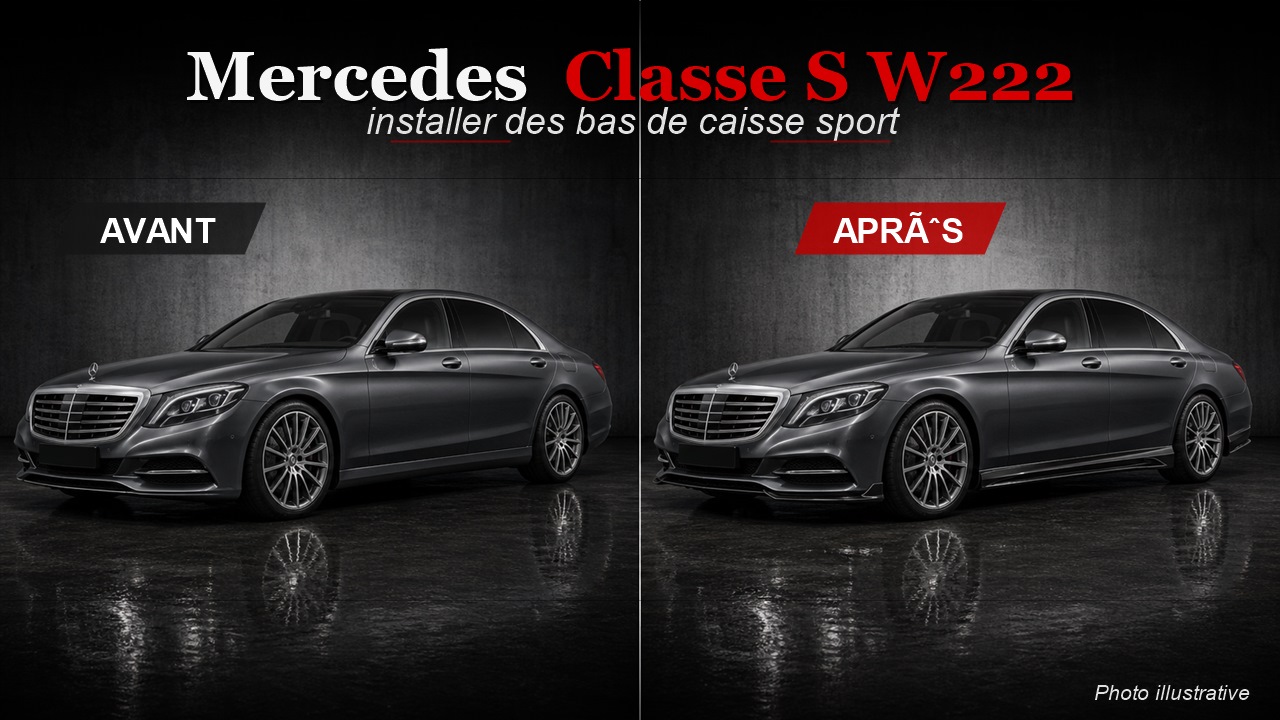 Comment installer des bas de caisse Mercedes Classe S W222 ?