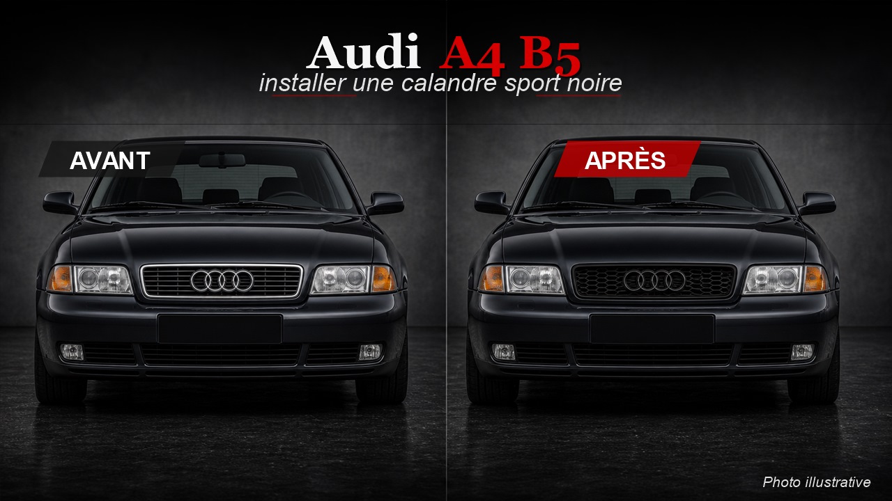 Comment installer une calandre Audi A4 B5 noire ?