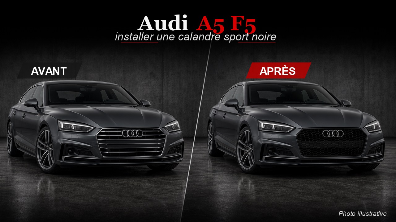 Comment installer une calandre Audi A5 F5 noire ?