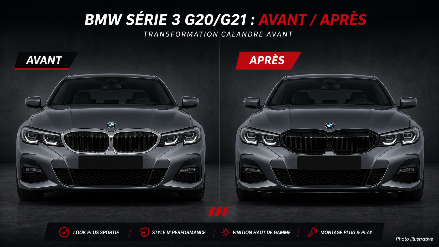 Comment installer une calandre BMW G20/G21 ?