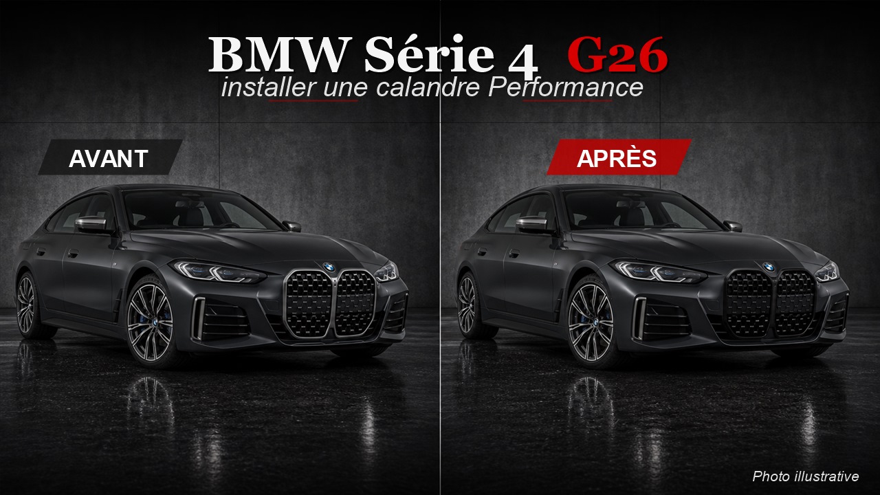 BMW Série 4 G26 Gran Coupé avant après calandre Performance German Tuning