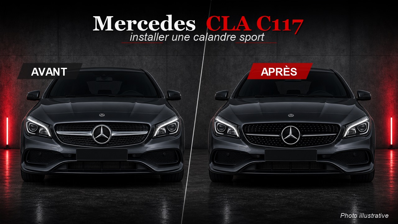 Comment installer une calandre Mercedes CLA C117 ?