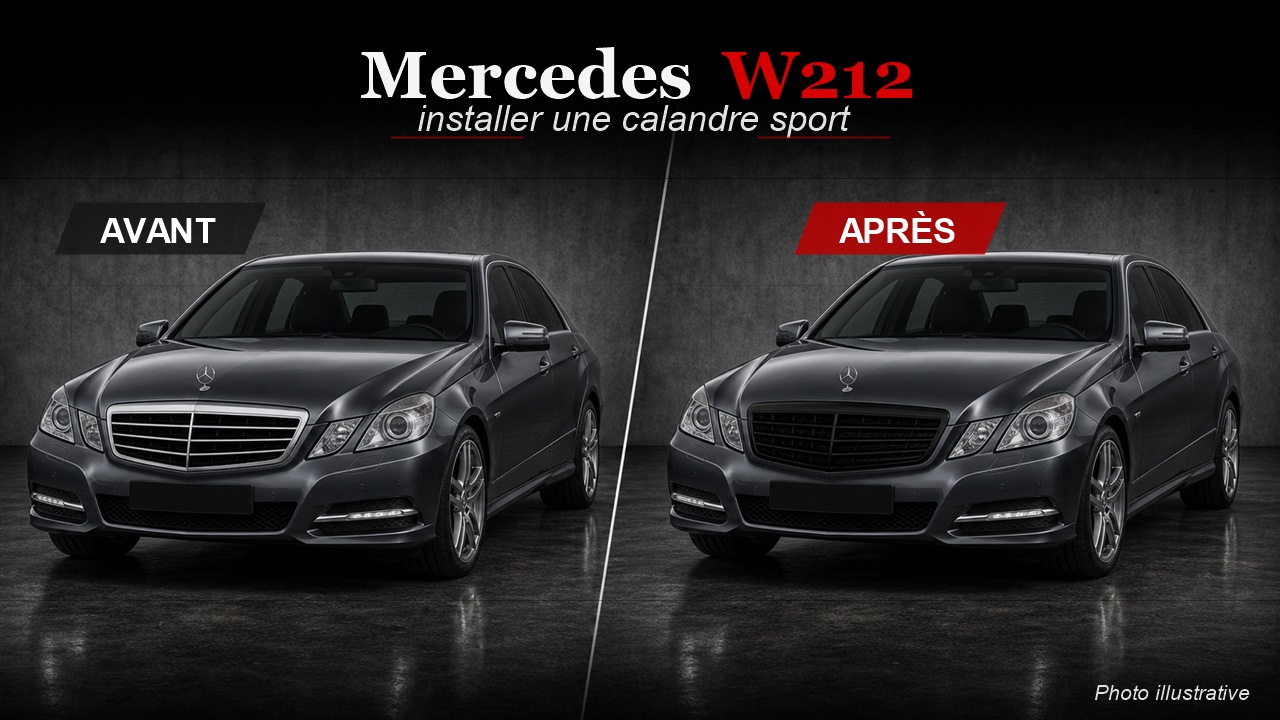 Mercedes Classe E W212 S212 avant après calandre sport German Tuning