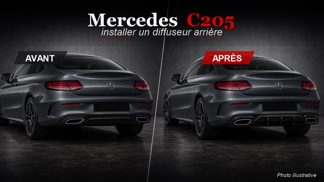 Comment installer un diffuseur Mercedes C205 ?
