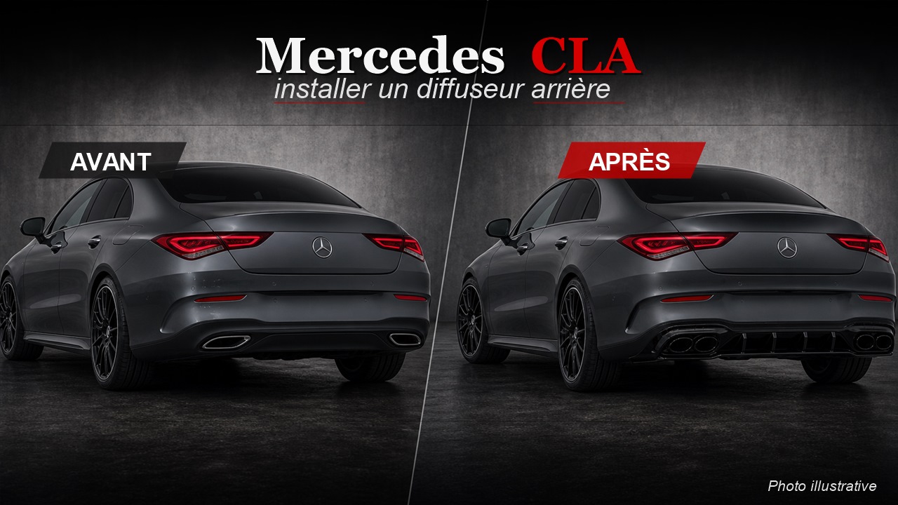 Mercedes CLA C118 X118 avant après diffuseur arrière German Tuning