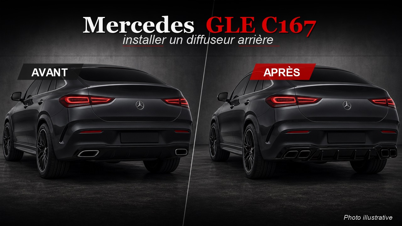 Mercedes GLE C167 avant après diffuseur arrière German Tuning