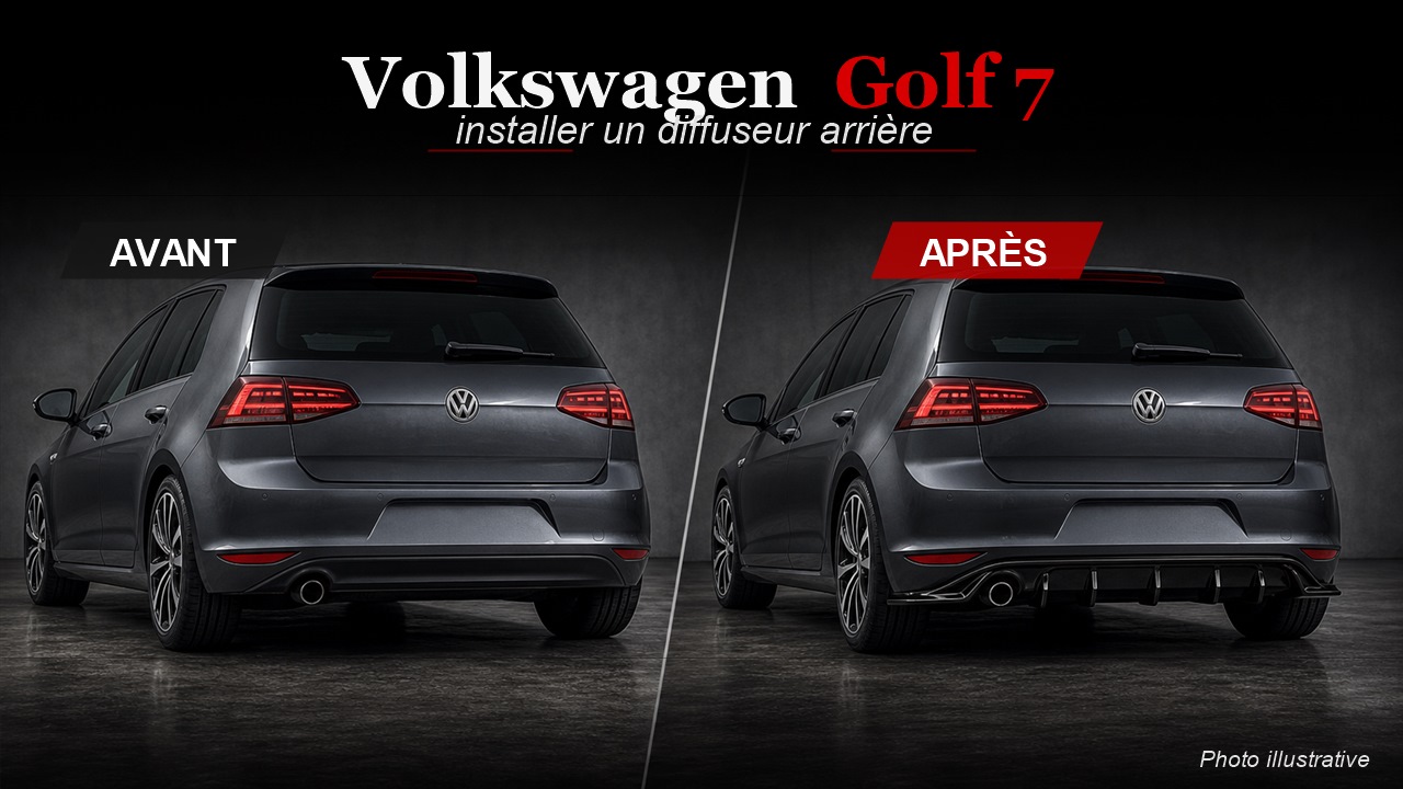 Volkswagen Golf 7 avant après diffuseur arrière German Tuning