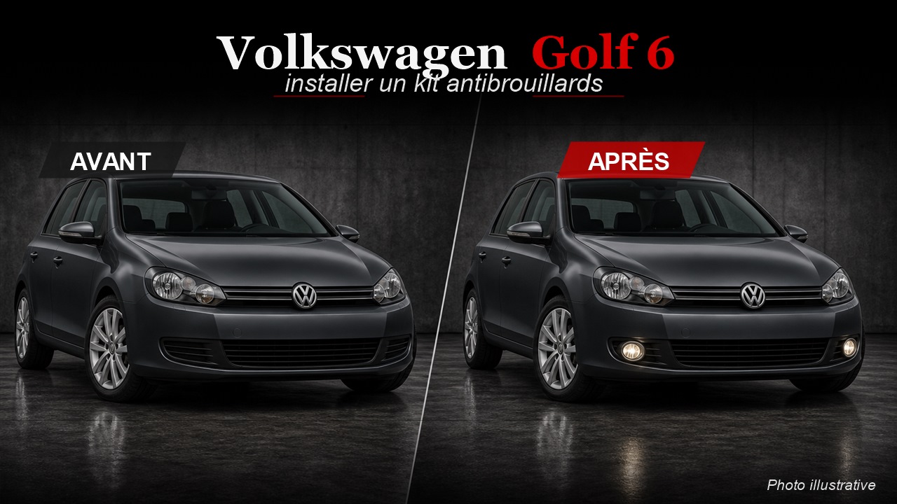 Volkswagen Golf 6 avant après kit antibrouillards German Tuning