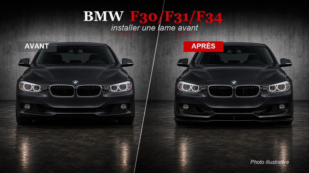 Comment installer une lame avant BMW F30/F31/F34 ?