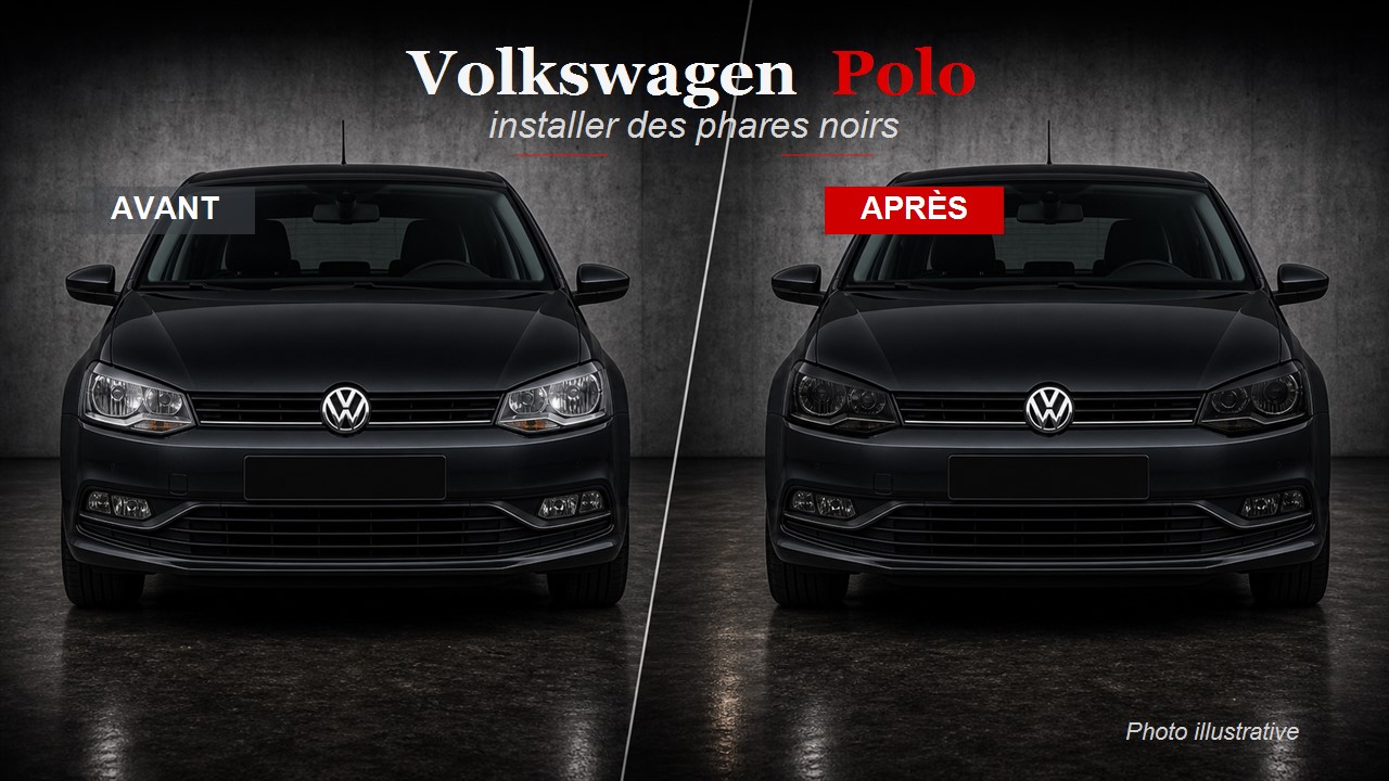 Comment installer des phares avant noirs Volkswagen Polo ?