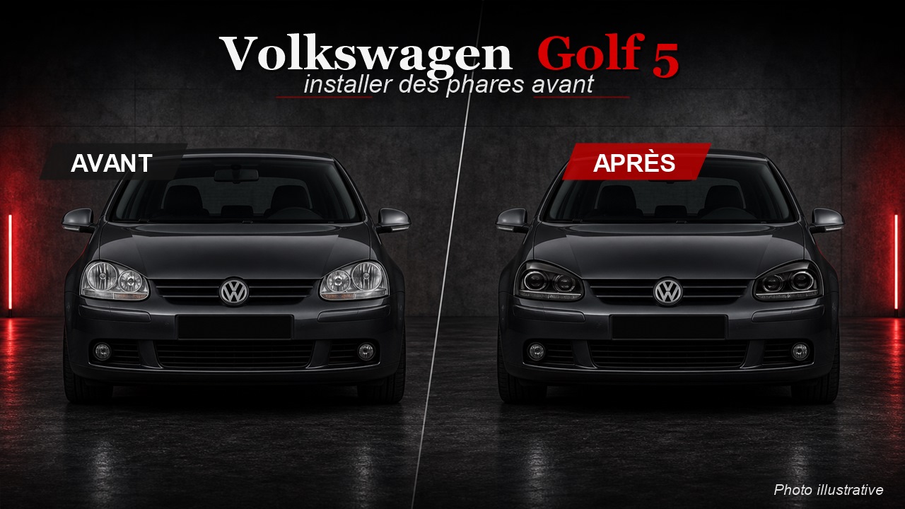 Comment installer des phares avant Volkswagen Golf 5 ?