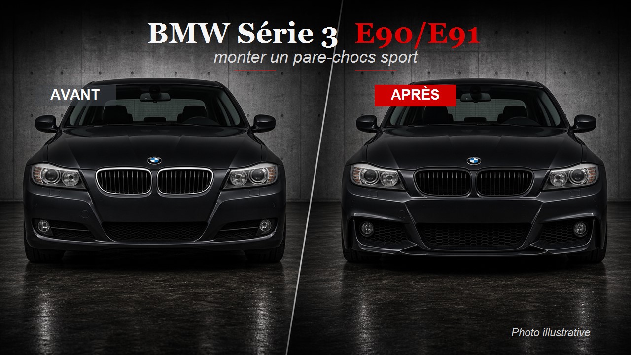 Comment monter un pare-chocs BMW E90 ? Étapes, peinture et compatibilité