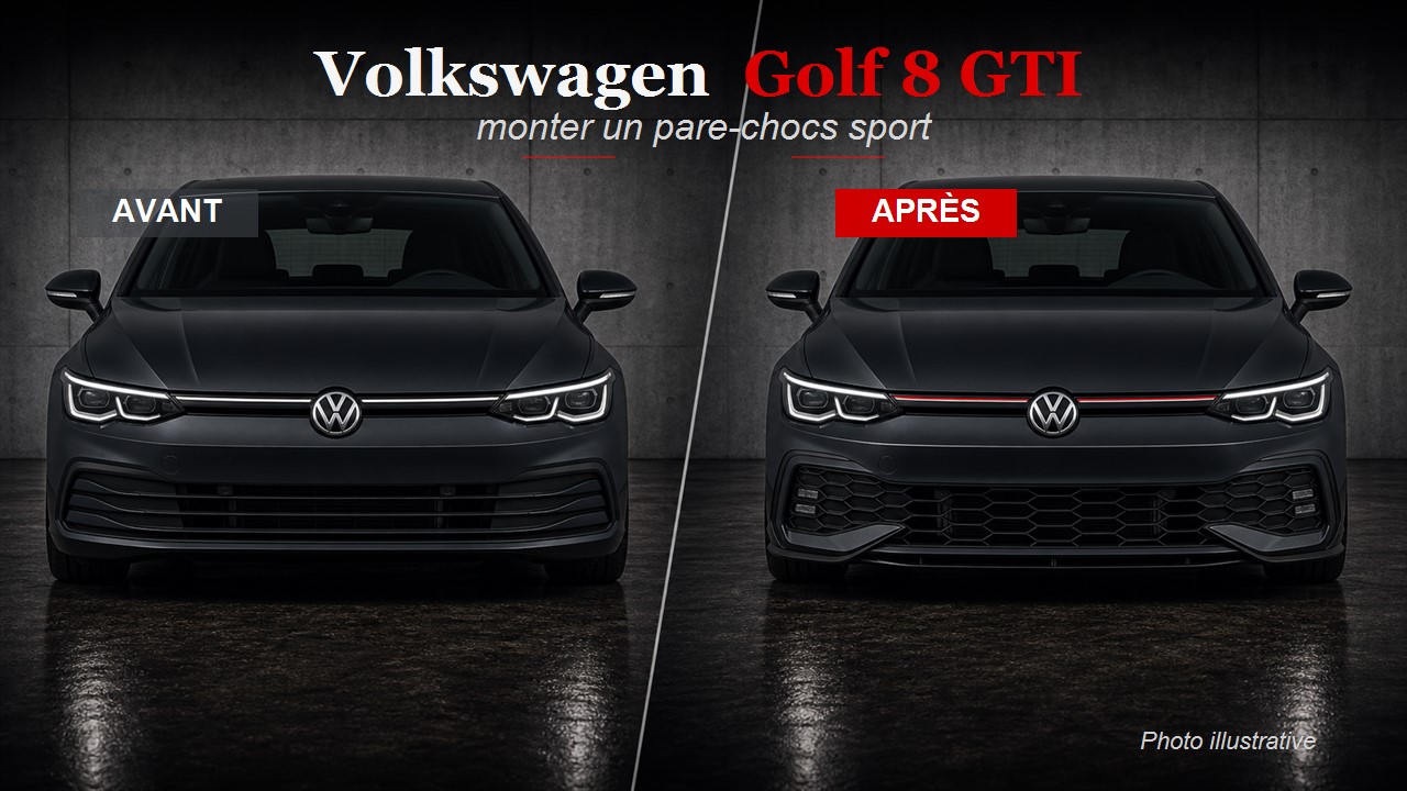 Comment monter un pare-chocs Golf 8 GTI ? Transformation avant/après