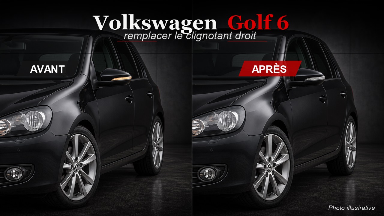 Volkswagen Golf 6 avant après clignotant droit German Tuning