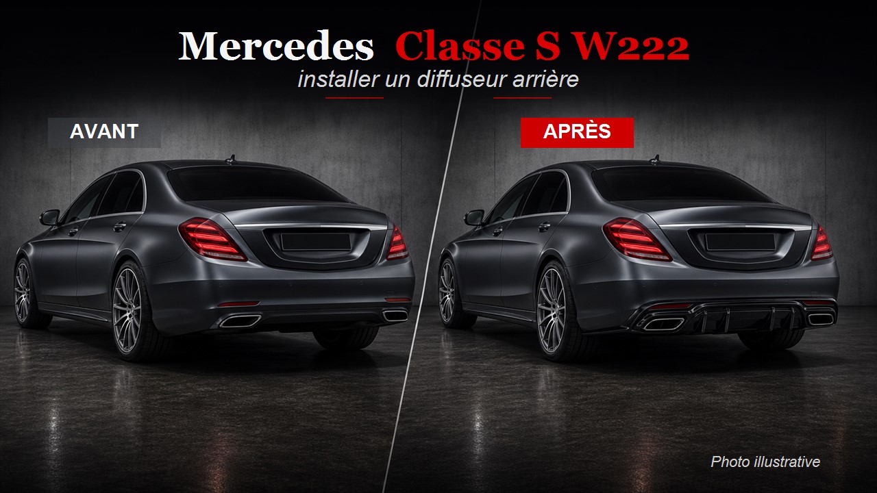 Diffuseur Mercedes Classe S W222 : look arrière sport