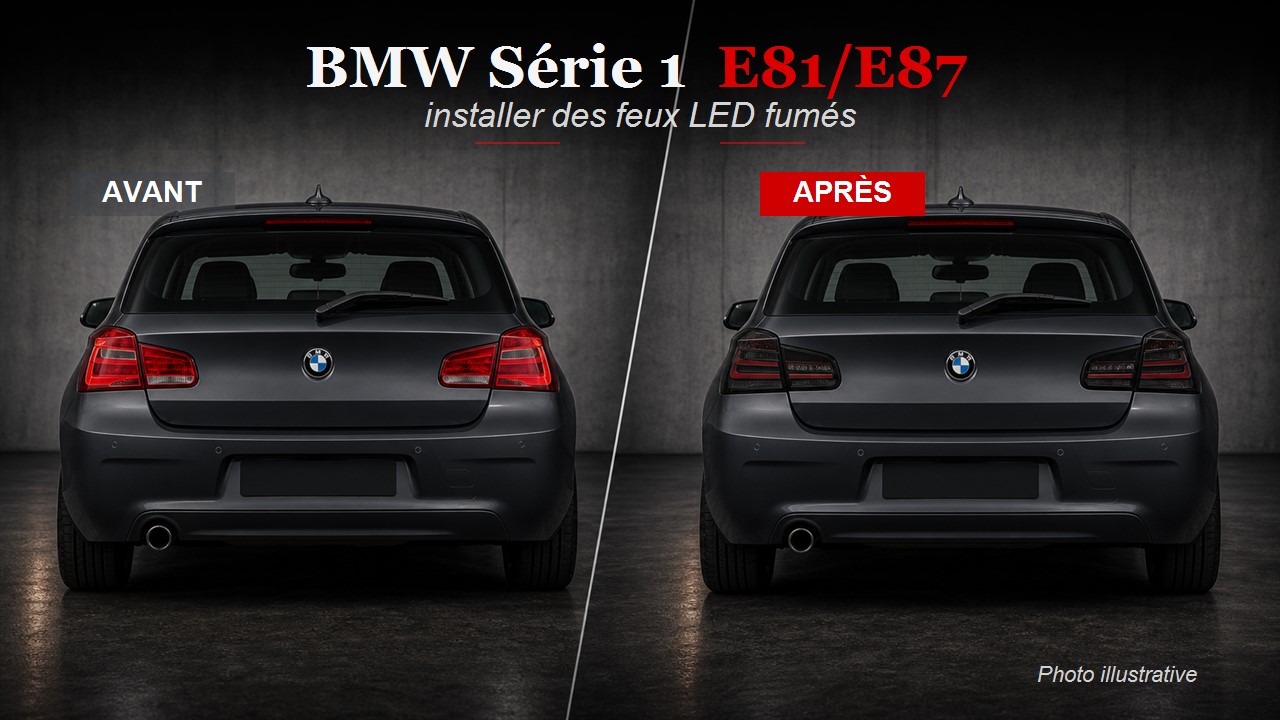 Feux arrière BMW Série 1 E81/E87 : LED noir fumé