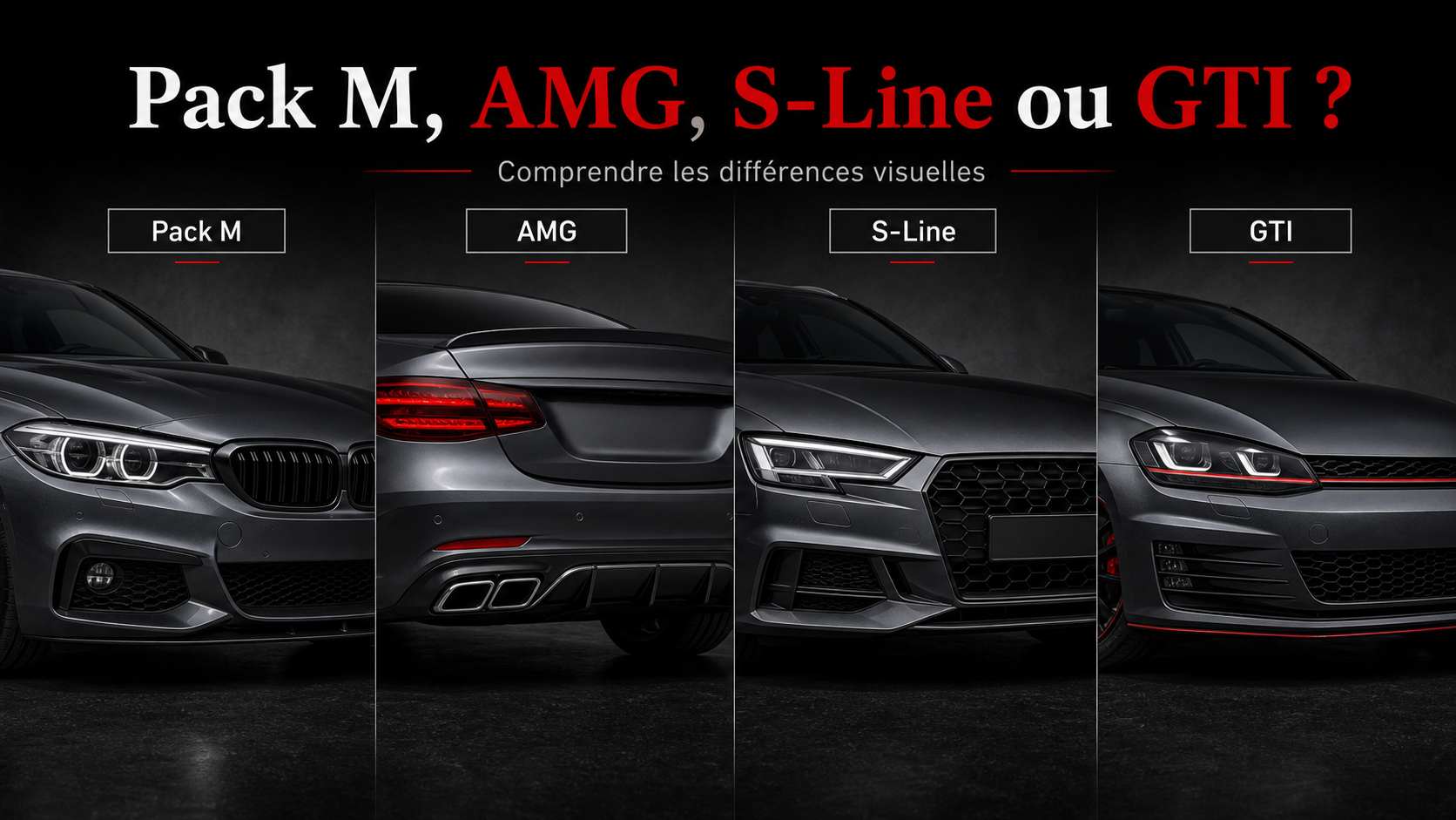 Look Pack M AMG S-Line GTI différences visuelles German Tuning